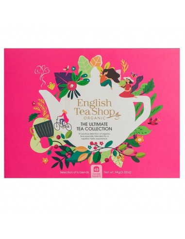 ENGLISH TEA SHOP ULTIMATE TEA COLLECTION BIO ECO-BOX FUCSIA 48 Filtri 94 g