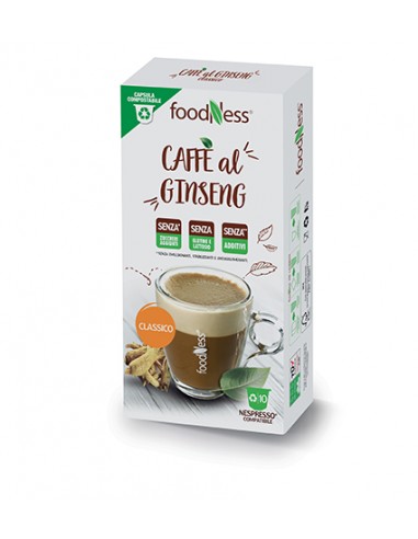 FOODNESS Nespresso CAFFE al GINSENG Classico Astuccio 10 capsule