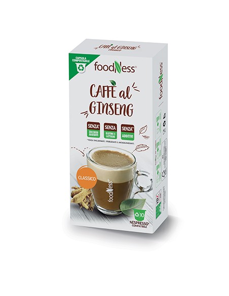 FOODNESS Nespresso CAFFE al GINSENG Classico Astuccio 10 capsule