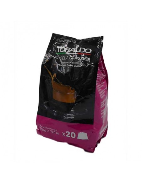 CAFFE TORALDO Dolce Gusto CLASSICA Cartone 100 Capsule 5 Sacchetti da 20