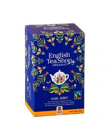 ENGLISH TEA SHOP EARL GREY Astuccio 20 filtri da 45 grammi