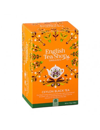 ENGLISH TEA SHOP CEYLON BLACK TEA Astuccio 20 filtri BIO da 40 g