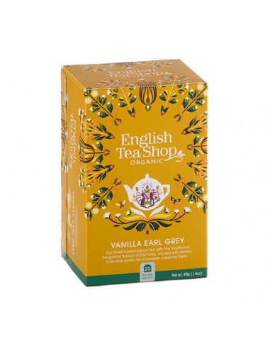 ENGLISH TEA SHOP EARL GREY VANILLA Astuccio 20 filtri BIO da 40 g