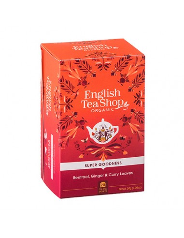 ENGLISH TEA SHOP BEETROOT GINGER & CURRY LEAVES Astuccio 20 filtri BIO da 35 g
