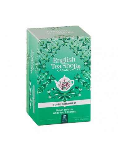 ENGLISH TEA SHOP GREEN SENCHA WHITE TEA & MATCHA Astuccio 20 filtri BIO da 35 g