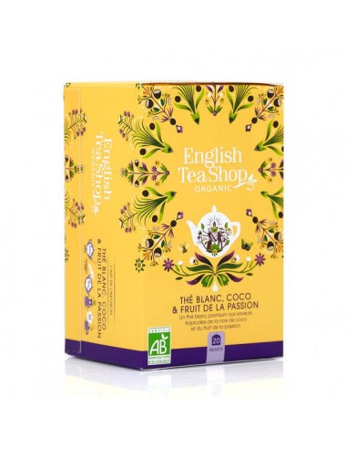 ENGLISH TEA SHOP WHITE TEA COCONUT & PASSION FRUIT Astuccio 20 filtri da 40 g