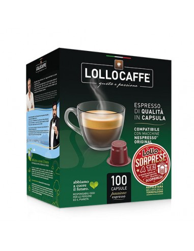 LOLLO CAFFE Nespresso DEK Cartone 100...